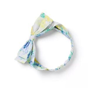 Janie and Jack Baby Yellow and Purple floral head bow NWT size one size